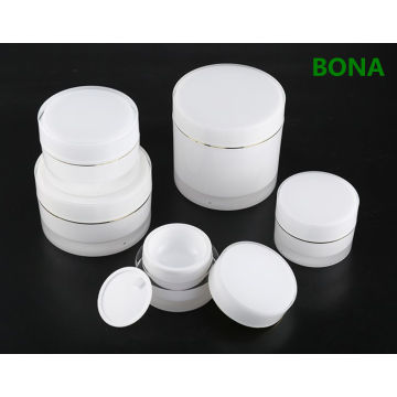 Round Plastic Acrylic Luxury Cream Jar with Lids